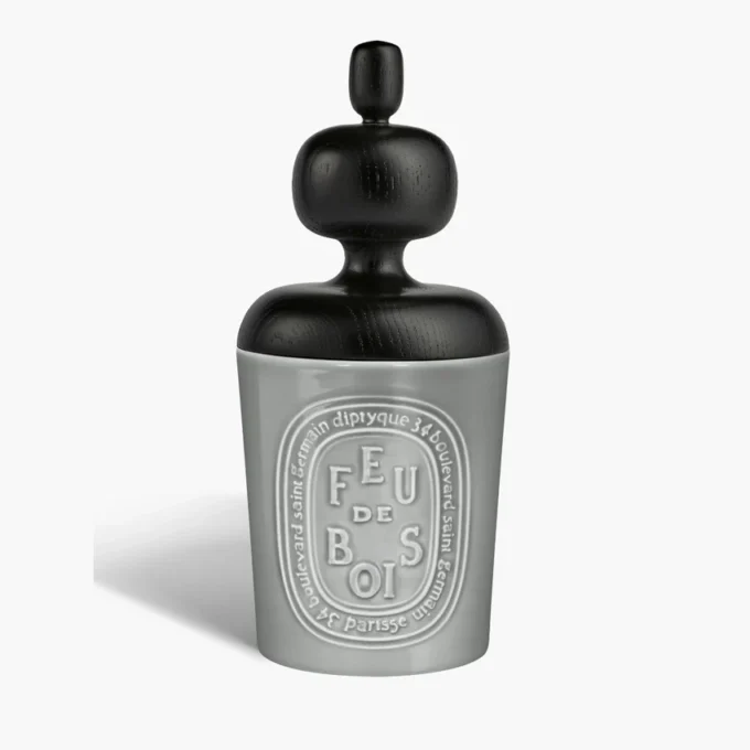 Couvercle Astragale noir – pour grande bougie